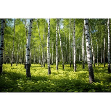 Canvas of Birch Trees in Spring